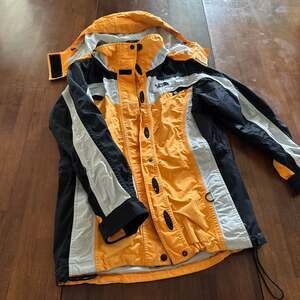 Vintage The North Face Women's Yellow & Black Colorblock Ski Jacket Shell Size 8